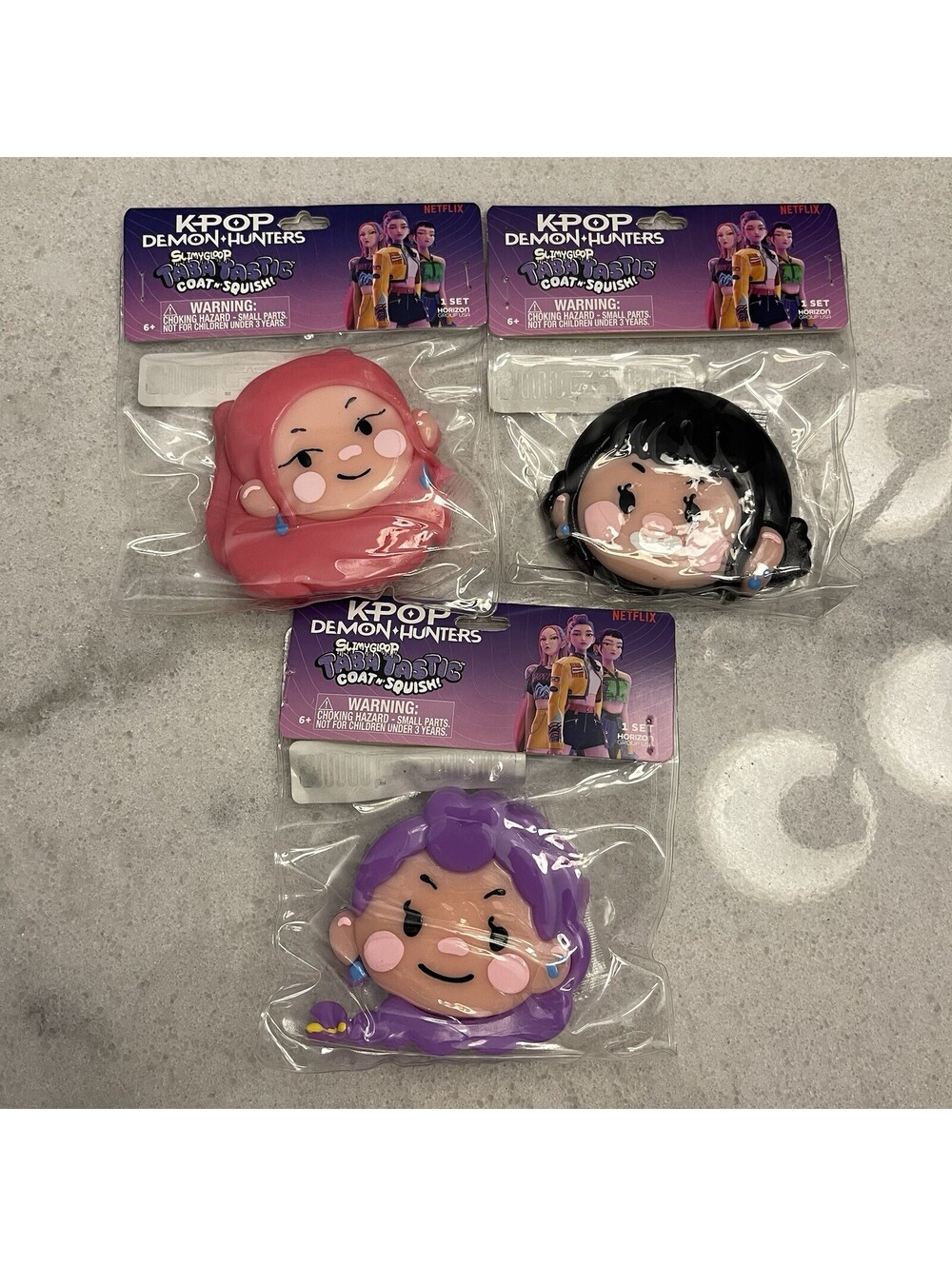 KPOP Demon Hunters Taba Tastic Coat-N-Squish FULL SET OF 3 Taba Squishy NEW ITEM
